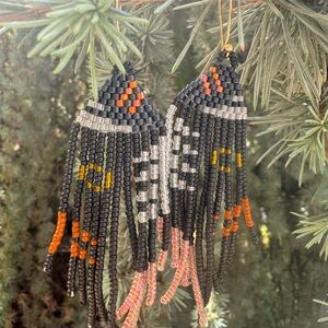 Sundance Handcrafted Beaded Fringe Earrings